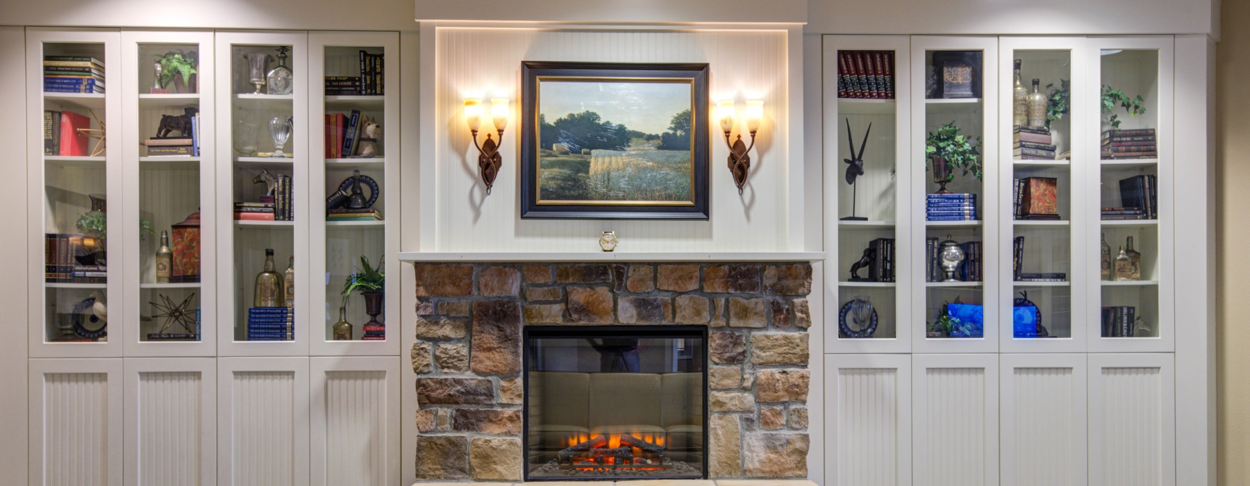 Fireplace in living room