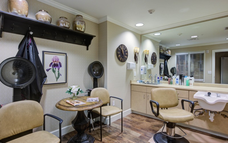 Hair salon with chairs 